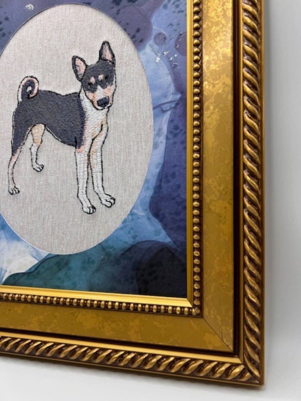 Homemade Dog Embroidered Framed Art 8X10 - Picture 5 of 6